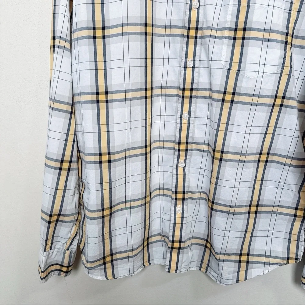J.crew Mens XL Plaid Light Weight Slim Fit Shirt